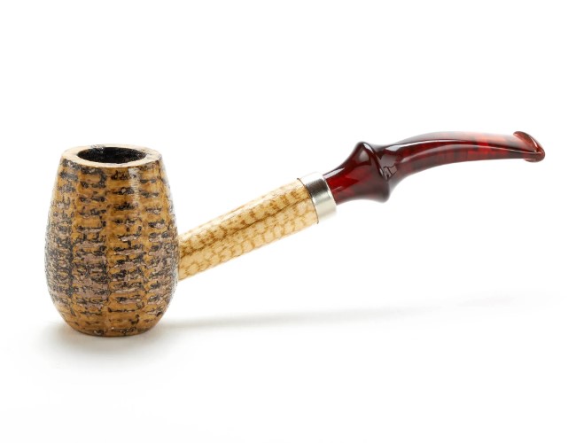 Missouri Meerschaum Charles Towne Corn Cob kukorica pipa, filter nélküli borostyán színű akril szopókával